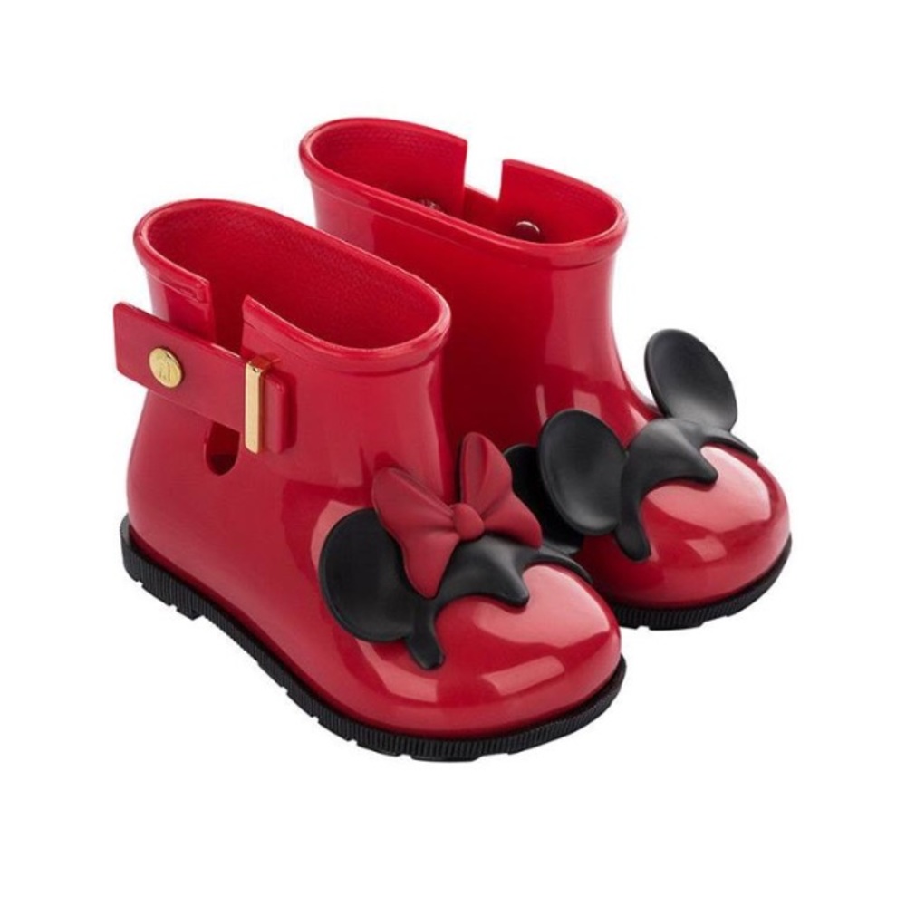 Mini Melissa Mickey&Minnie Rain Boots Size 10t